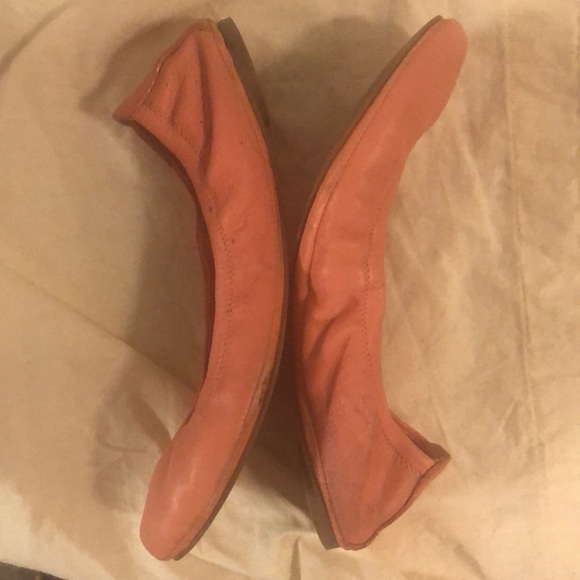 Tory Butch Eddie Leather Ballet Flats - Picture 2 of 5